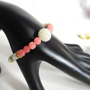 ONE OF A KIND, HAND CRAFTED NATURAL STONE BRACELET Sz 7 - 8"